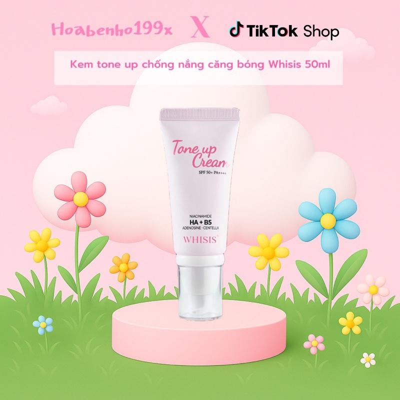 Mẫu mới Kem Toneup chống nắng căng bóng Whisis 50ml