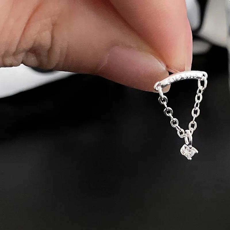 Product Introduction of 1PC Tragus Piercing Women's Hoop Earrings with Chain Helix Star Butterfly Crown Zircon Ear Rook Daith Sung Body Jewelry Gift 4
