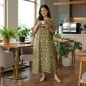 Daster Songket Milanda LD 120 Bahan Rayon Super Busui Friendly Adem Nyaman - Jameela Butik