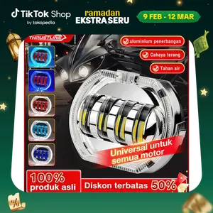 LAMPU TEMBAK BILED PROJIE 8D 4 LENSA DEVIL EYE SUPER TERANG HIGH LOW ORIGINAL DC12V UNIVERSAL MOTOR SEMUA TIPE MOTOR