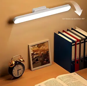 HINAR Lampu Dinding Magnetic LED Touch, Wireless Charging, Hanging, dengan Display Waktu untuk Belajar & Tidur