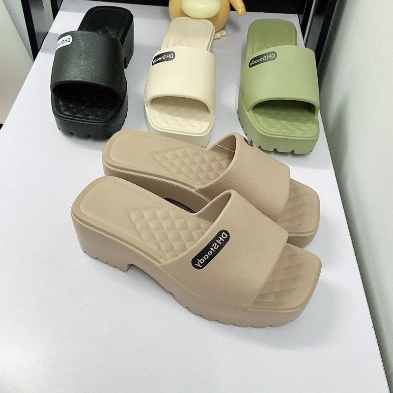 Dép Duwa nữ DH-378 đế cao Guốc 6 phân chống thấm nước chất liệu eva nhẹ êm đẹp .