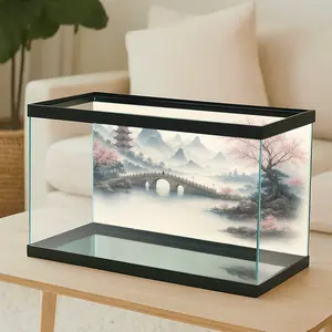 Background Aquarium 3D Landscape Art Dipasang di Balik Kaca Custom Wallpaper Akuarium Premium Vinyl Bahan Stiker Vinyl Premium Lentur Mudah Dipasang Tahan Lama Tahan Cipratan Air