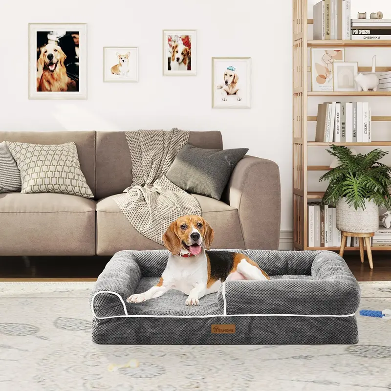 YITAHOME Dog Sofa Bed,Washable Orthopedic Dog Beds and Couch with Removable Zipper Cover, Puppy Beds for Small / Medium / Large Dogs 1