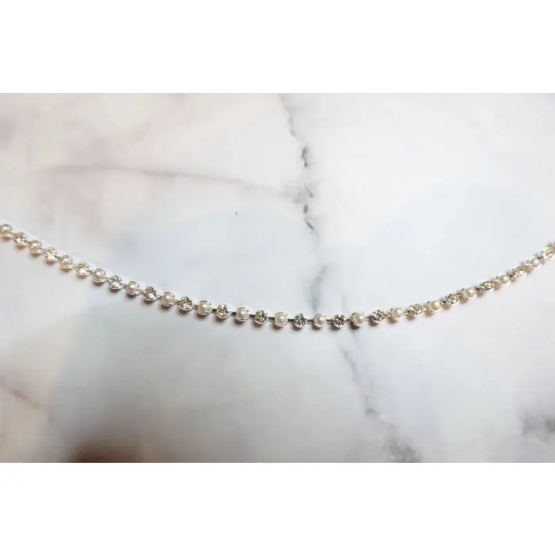LM-003 harga per10cm min beli 30cm Payet Rangkai Jahit Mutiara Pearl Aksesoris 0