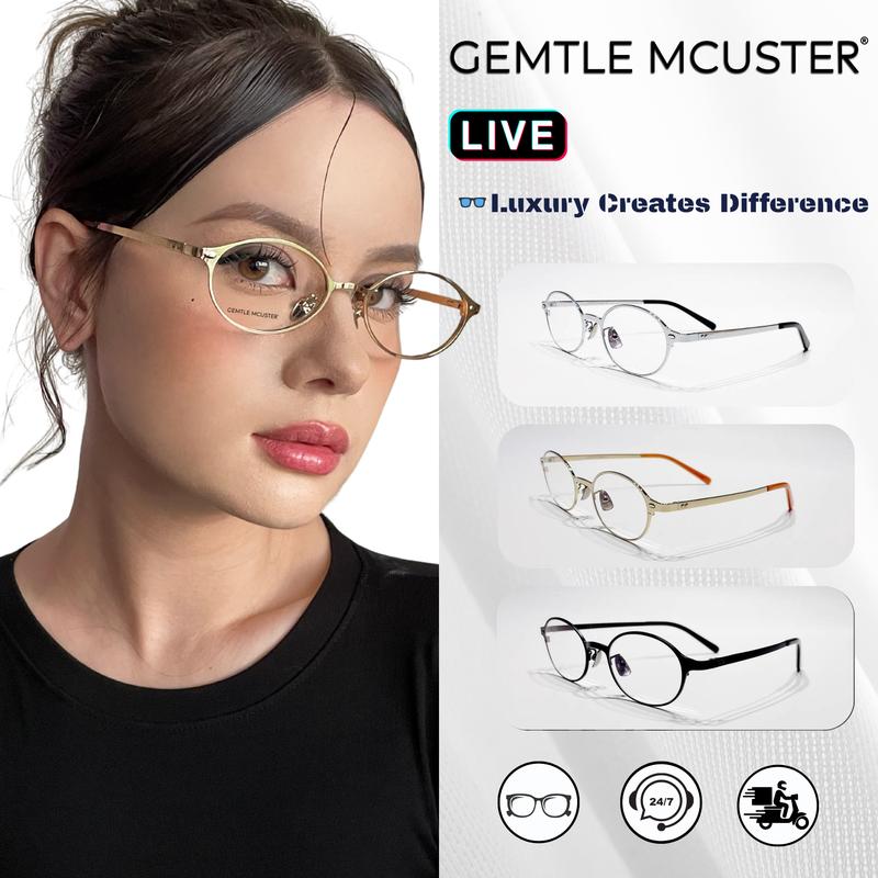 Kính Đổi Màu Gọng Kính Mắt Hình Bầu Dục Bằng Kim Loại Dành Cho Nữ Cao Cấp Có Thể Tùy Chỉnh 6231 Hàng Mới Về