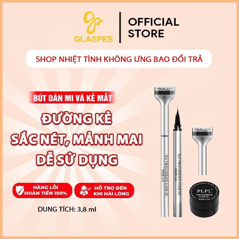  Bút in mi dưới 2in1 Glaspes  tích hợp cùng bút kẻ mắt sắc nét hỗ trợ giúp người tập makeup dễ dàng sử dụng 