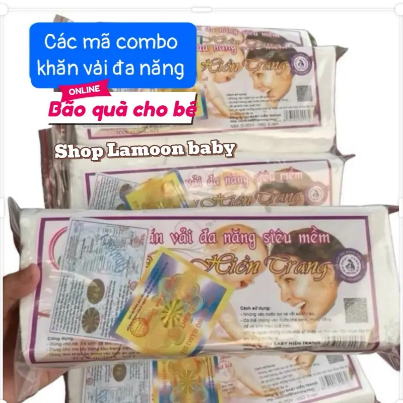 [Bão quà]Combo 10 gói khăn vải đa năng Hiền Trang,StayDry,Bubikids,Mipis loại 150gr/180gr/210gr ..Cho Bé ,vaikhodanang Voi khan  vaikhodanang