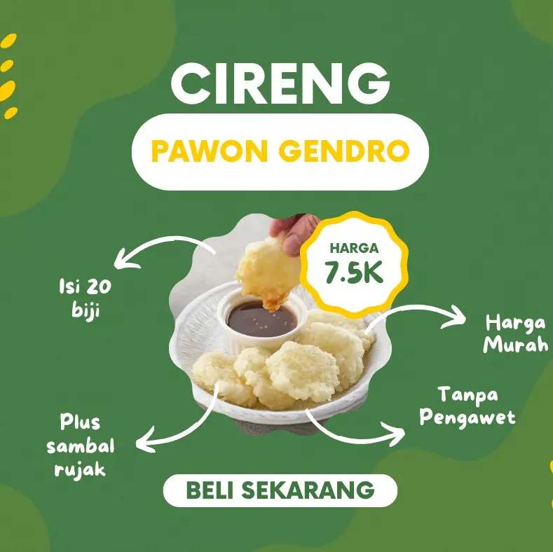 Cireng Instan Saus Rujak Isi 20pcs - Makanan Kering - Sarden, Food