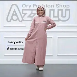 AZZLLU Jas Hujan Gamis Original Tebal Bahan PVC 0.25 Karet Windproof XL Tidak Mudak Sobek Setelan Celana Hitam Rubber Mantel Size L/XL/XXL