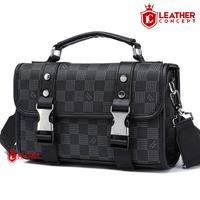 Gambar Leather Concept HORNET Tas Pria Selempang Premium Anti Air | Sling Bag Cowok Stylish Korean Messenger Bag Kantor Casual - Monochrome dari Leather Concept Kota Tangerang 4 Tokopedia