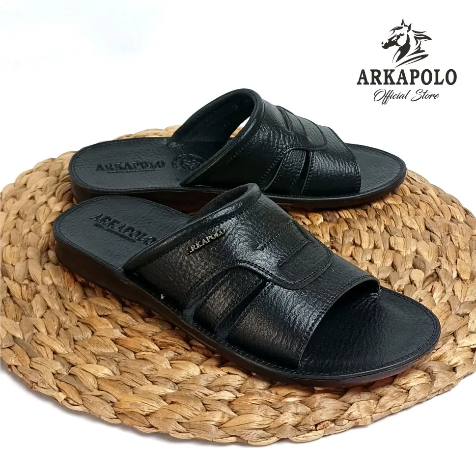 Sandal pria sandal kulit sandal slop rado06 sol Karet Sendal priafiral sandal anti licin