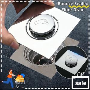Bathroom Press Bounce Floor Filter Anti-clogging Pop-Up Foot Floor Drain Quick Drainage Foot on