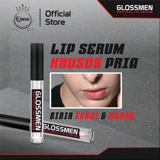 glossmen natural lip serum pria mengatasi bibir kering dan hitam Pemerah Bibir lipserum 4
