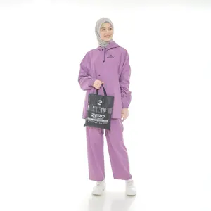 Jas Hujan  Setelan Anti Rembes Bahan Pvc karet Tebal