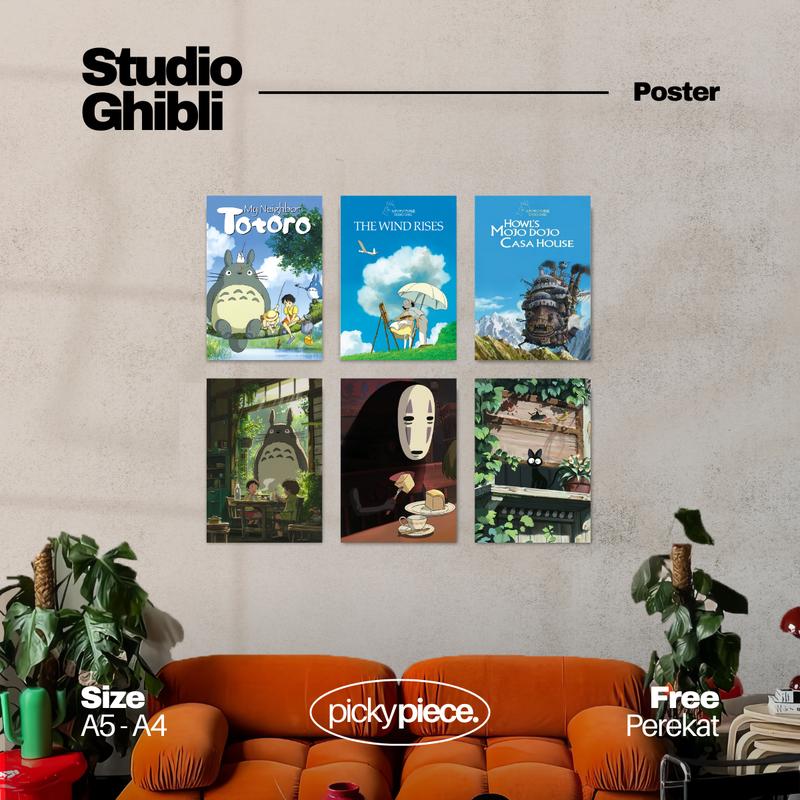 Poster Dinding Aesthetic Studio Ghibli (Isi 32 pcs) 4