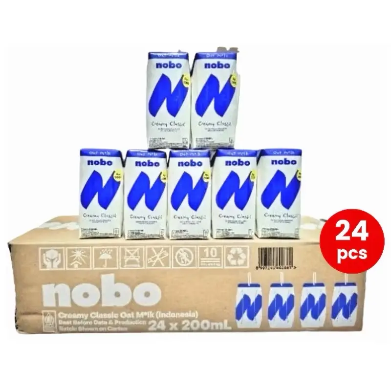 Nobo Susu Oat Milk 200 ml 1 Karton Creamy Oatmilk Oatside 24 Pcs Susu Oat Milk Berkualitas Tinggi