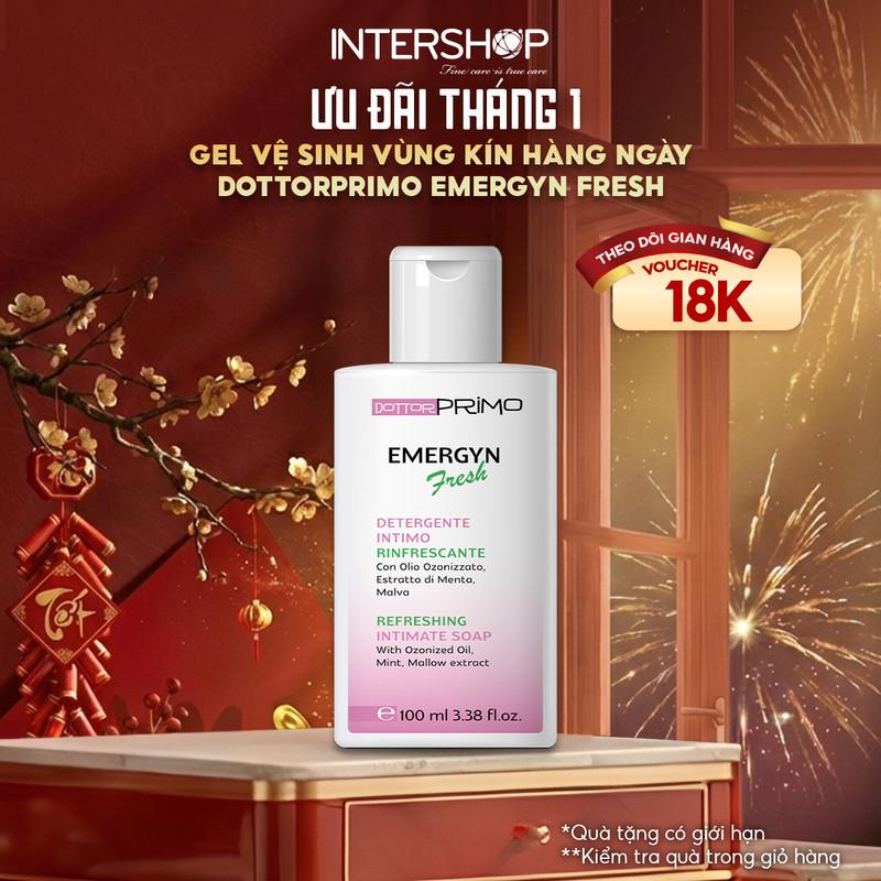  Dung dịch vệ sinh hữu cơ DottorPrimo Emergyn Fresh 100ml - gel vệ sinh vùng kín dịu nhẹ ngăn mùi giữ ẩm Women DP0014 DP0028 
