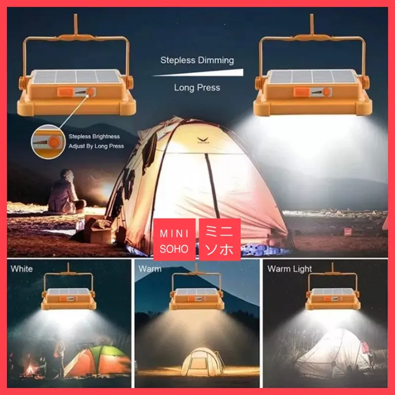 Lampu Sorot Tenaga Surya Lampu Emergency Solar Panel LED Portable 5