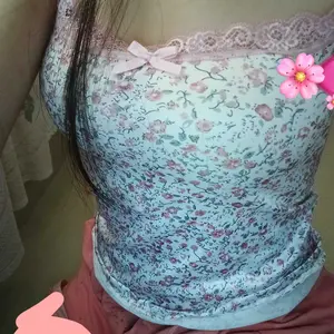 PEACHIE | BR1734 Atasan Tanktop Wanita dengan Corak Bunga Elastis Square Fashion Korea Cewek