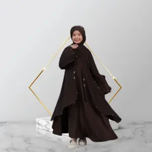 Zalsa Dress Kids Gamis Anak Usia 8 s/d 11 Thn Gamis Perempuan Terbaru 2026 Baju Muslim Anak Tanggung Gamis Anak Lebaran Variasi Payet Ceruty