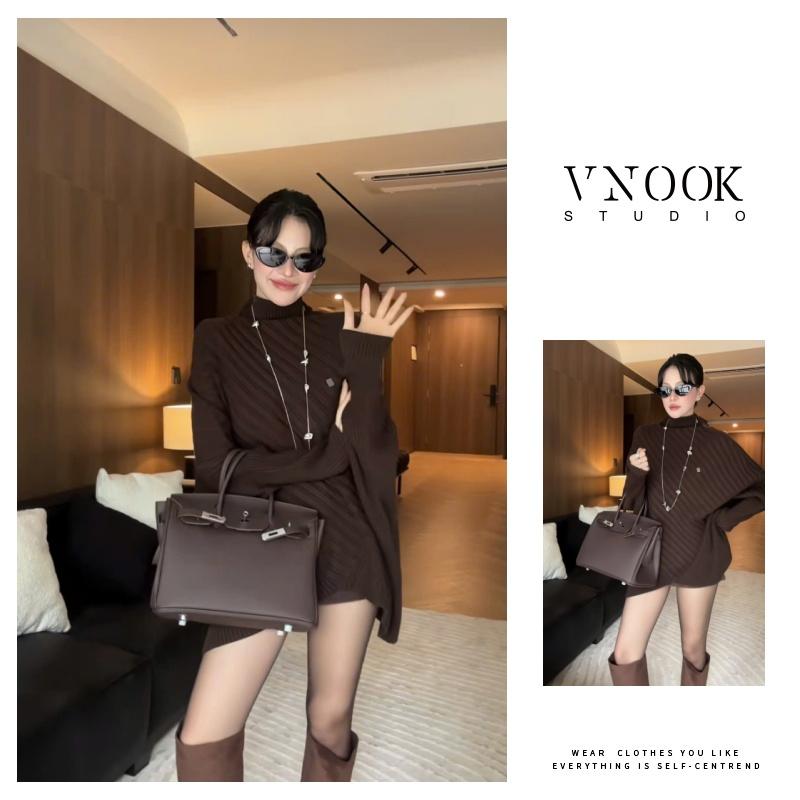  Áo Len Bất Đối Xứng Hàng Mới Về Cho Mùa Thu Dáng Rộng Vừa Vặn Thoải Mái Áo Dệt Kim Dành Cho Nữ 