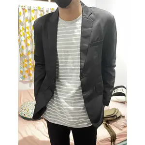 Jas Pria Formal Hitam Slimfit Polos Kancing 2 / Jas Wisuda / Blazer Pria / Jas Wedding / Jas   Kantor