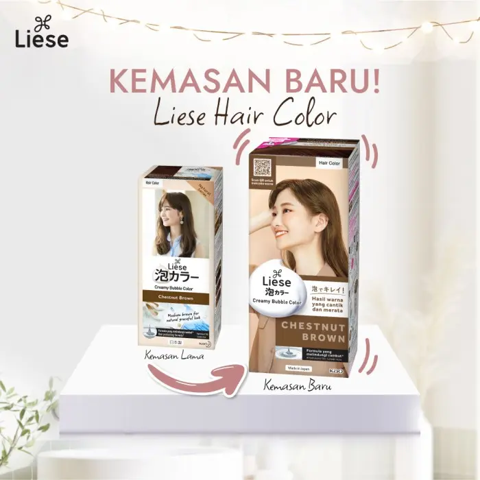 Liese Bubble Hair Color Foam Chestnut Brown - Cat Rambut Permanent 1