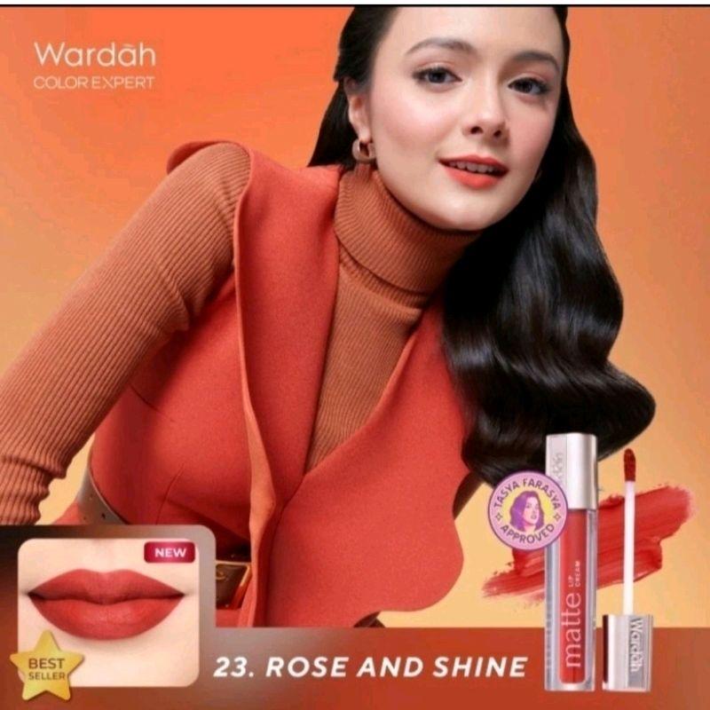 Wardah Matte Lip Cream.tekstur lip cream lembut untuk aplikasi sekali oles dengan warna merata.matte finish intens yang tahan lama. 8