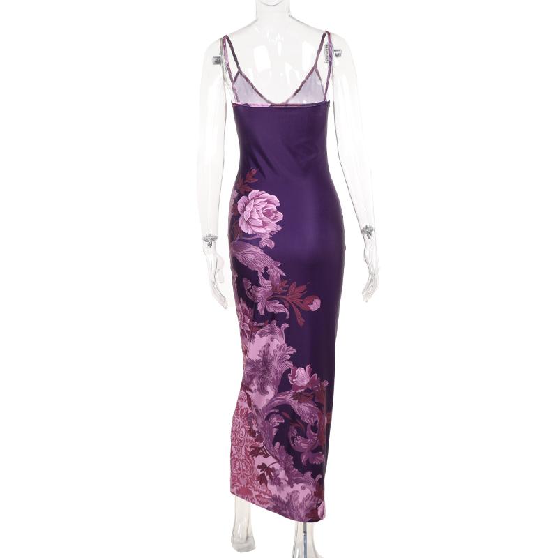 Product Introduction of Đầm Hoa Thường Ngày Dáng Ôm, Dây Đeo Spaghetti Thanh Lịch, Phong Cách Bodycon, Thích Hợp Cho Bữa Tiệc Ngày Lễ, JY23159TGO 27
