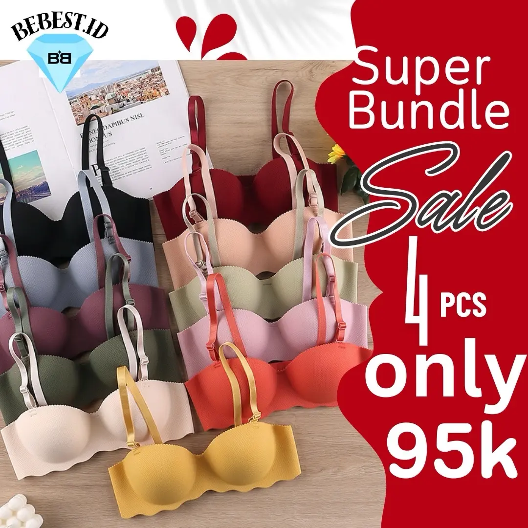 (4 pcs)Bh bra summer push up tanpa kawat 32 34 36 38 40