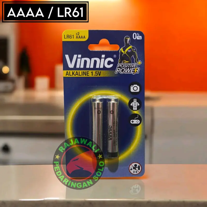 Baterai AAAA A4 Batre stylus LR61 Vinnic 1 Pack isi 2 0