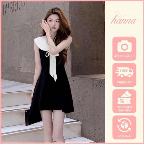  Váy đầm AA07 đi tiệc đi chơi với phom thoải mái không kén dáng Nữ Voi Nhung Women Dress Voan Đen giặt bằng nước lạnh 【 đá quý   đen váy thường mặc 