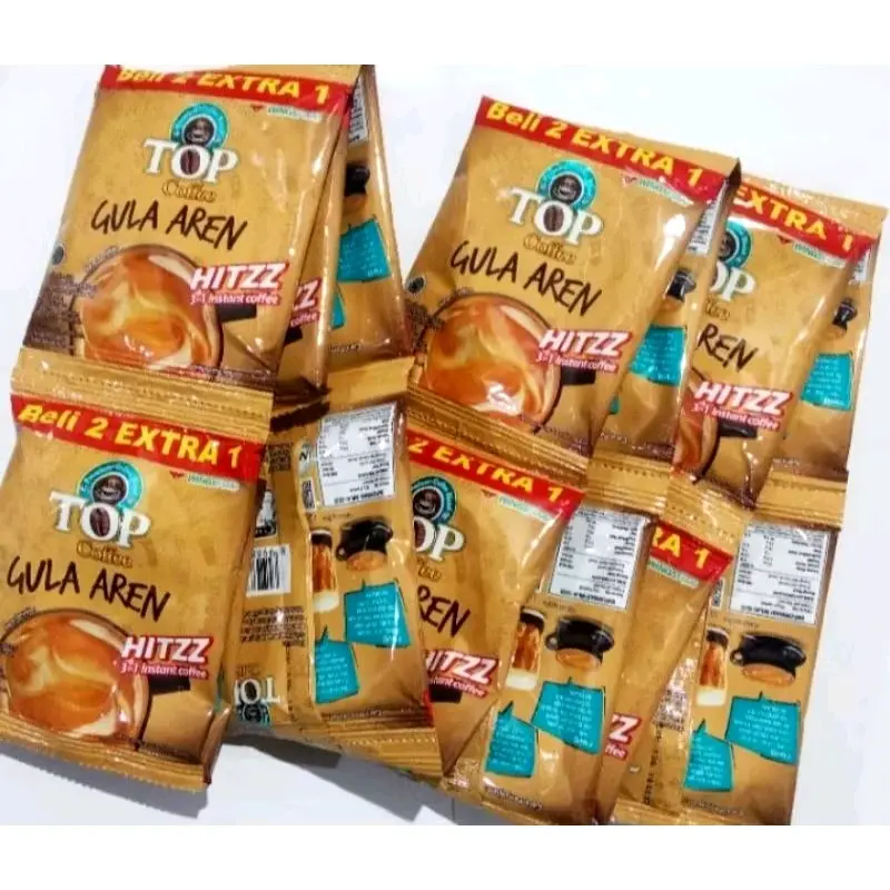 45 PCS (3 RENTENG) TOP COFFEE GULA AREN @22 Gram Kopi
