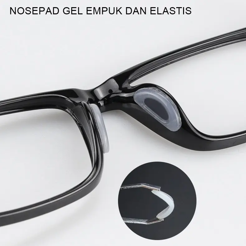 Bantalan Hidung Kacamata Anti Melorot Anti Jatuh Model Stiker Tempel Bahan Silicone Gel Empuk 1 Pasang - Glasses 2