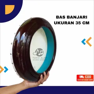 TERLARIS Bass Hadroh ukuran 35 cm Bas Tangan Rebana Khosidah Qosidah Banjari Terbangan Berkualitas Melodi