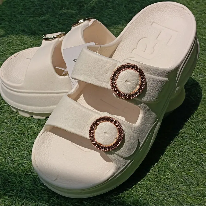 Sandal Selop Jelly Wanita Kekinian Korea Premium,Sandal Tebal Slip on 3