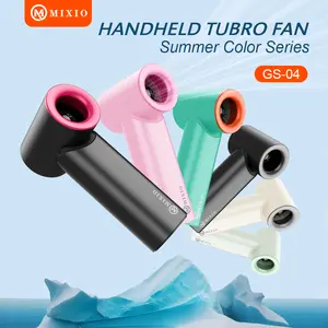 MIXIO GS-04 Mini Kipas Angin Turbo Strong Portable Handheld Rechargeable Mini Fan Lipat High Speed 17400RPM
