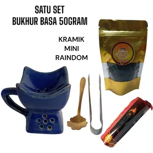 paket pengharim ruangan BUKHUR BASA 50GRAM 5 in 1 kramik mini raindom