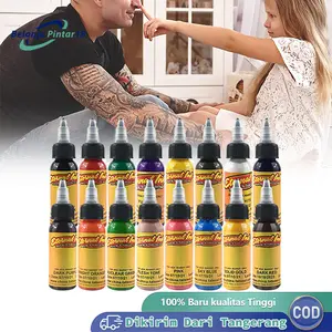 16 Warna Tinta Tato Permanen Tato 30ml Tinta Set Pigmen Tinta Profesional Tato Tintas