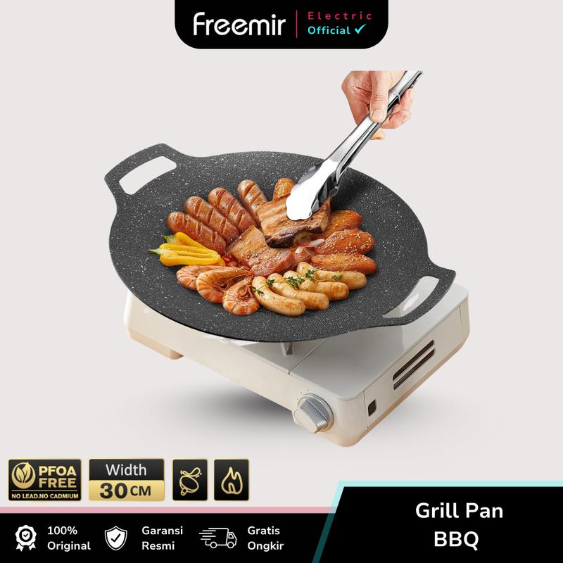 freemir Grill Pan 30 CM Wajan Panggang BBQ Anti Lengket Kitchenware ...