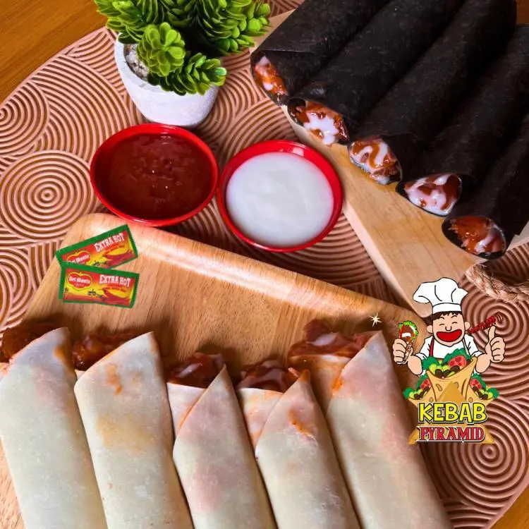 Paket PREMIUM 10 Kebab Pyramid PANJANG  Ori dan Black Daging Sapi Tanpa Sayur (10 PCS) Makanan frozen Food Cemilan Instan (bukan Kebab Mini) 3