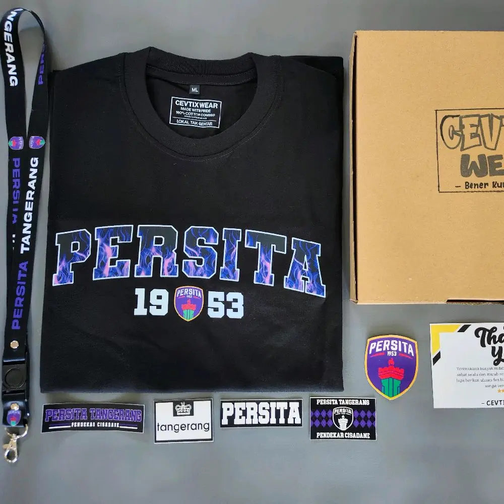 KAOS PERSITA FULL BONUS LANYARD, BOX, STIKER