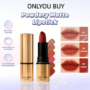 【NEW LAUNCH】ONLYOU All-day Wear Powdery Lipstick Waterproof Matte Lipstik Transferproof Lipcream Long Lasting Lip Makeup