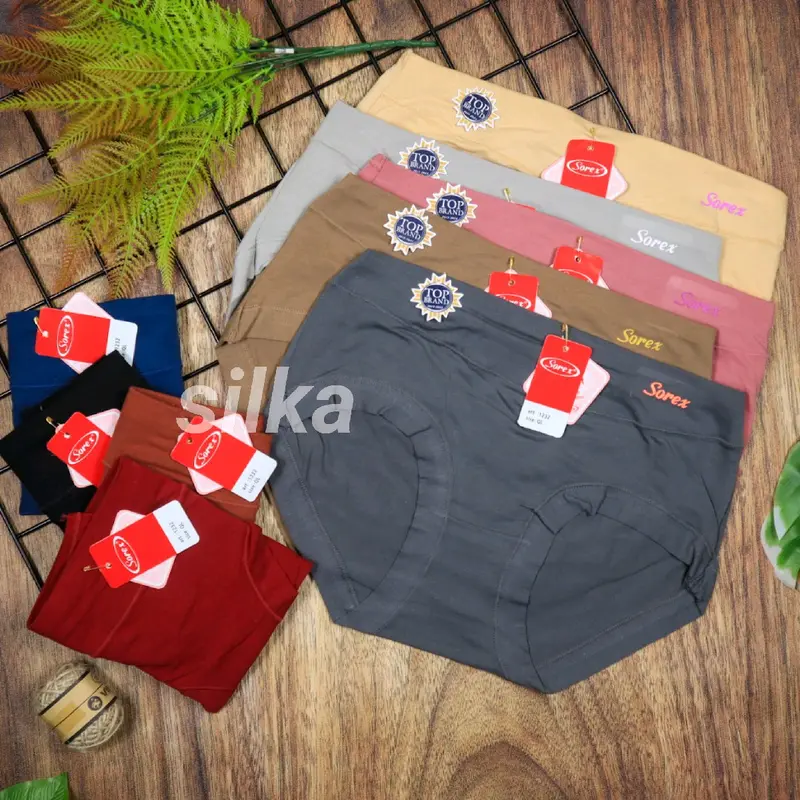 (3Pcs)Sorex CD 1232 Celana Dalam Wanita - Midi Panty - Stretch Soft & Comfort - M - XXL Katun Nyaman 7