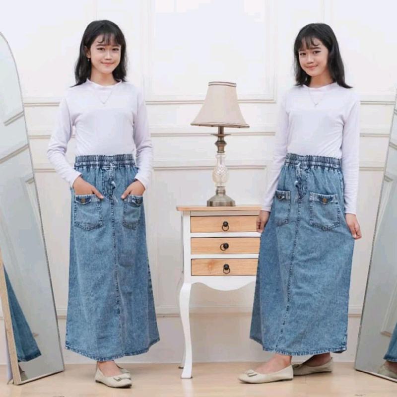 ROK CARGO JEANS ANAK UMUR 7-12 TAHUN ROK PEREMPUAN 6