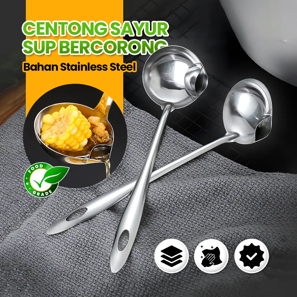 Saringan Baja Tahan Karat,Saringan Penyaring Minyak dan Kuah,Alat Pemisah Minyak dan Kuah Dapur,Saringan Penghilang Busa