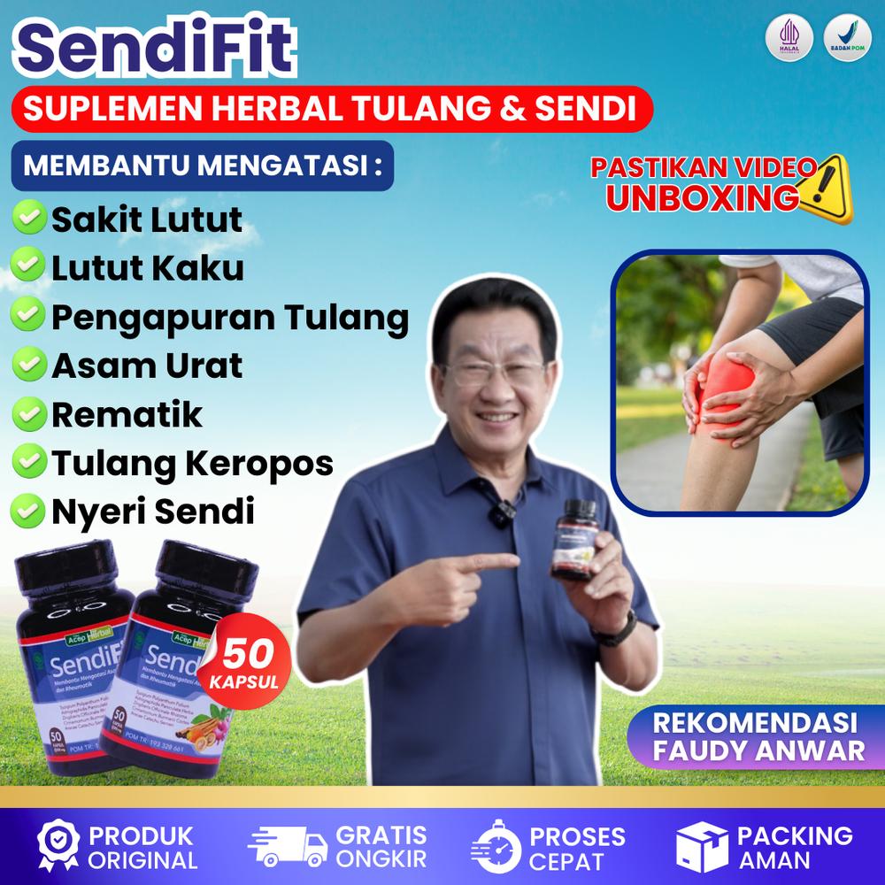SendiFit Kapsul Herbal Persendian - Sakit Lutut - Lutut Kaku - Asam Urat Rematik Nyeri Sendi Isi 50 Kapsul - Sudah Bpom & Halal MUI - Sendifit