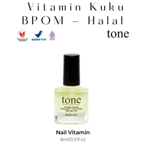 TONE Vitamin Kuku | Booster Keratin+Calcium | Nail Vitamin | Cuticle Oil | Minyak Kuku Kering