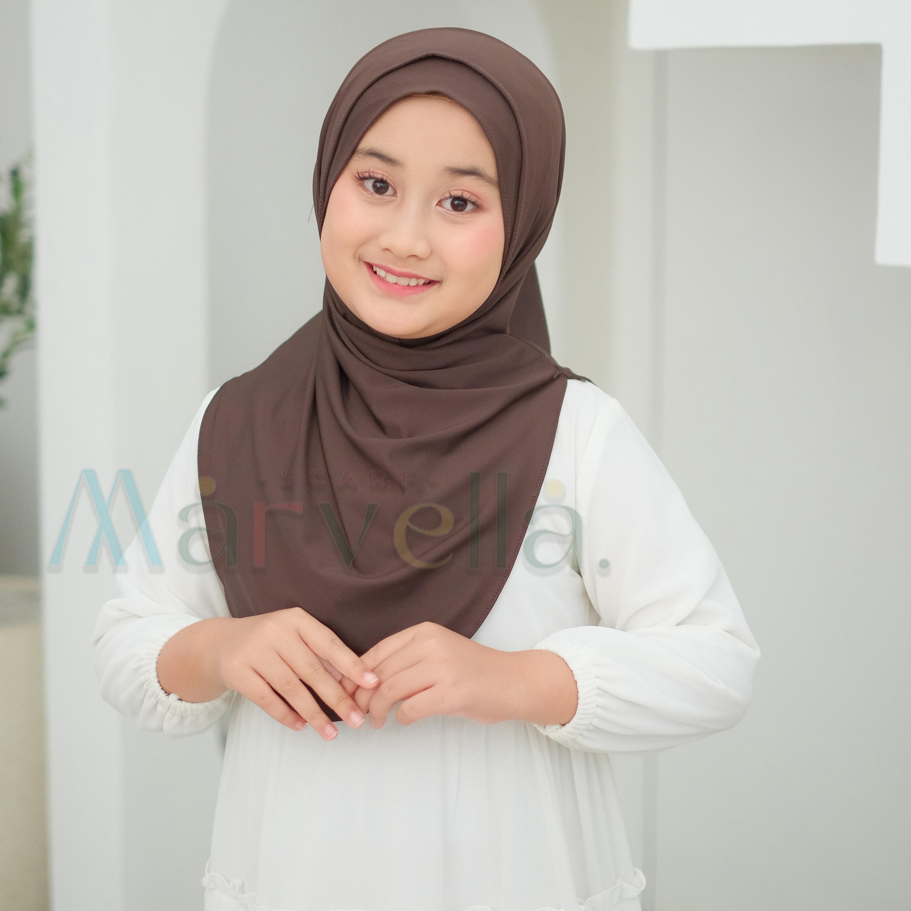 Hijab Instan Anak Meleyot Bergo Huma Inner Bisa Empat Model Cooltech Jery Premium Jilbab Bergo Anak Remaja 7 - 12 Tahun